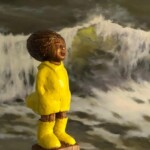 Ausstellung Holzköppe und Meer, Holskulpturen und Ölbilder